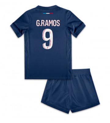 Paris Saint-Germain Goncalo Ramos #9 Hemmakläder Barn 2024-25 Kortärmad (+ Korta byxor)